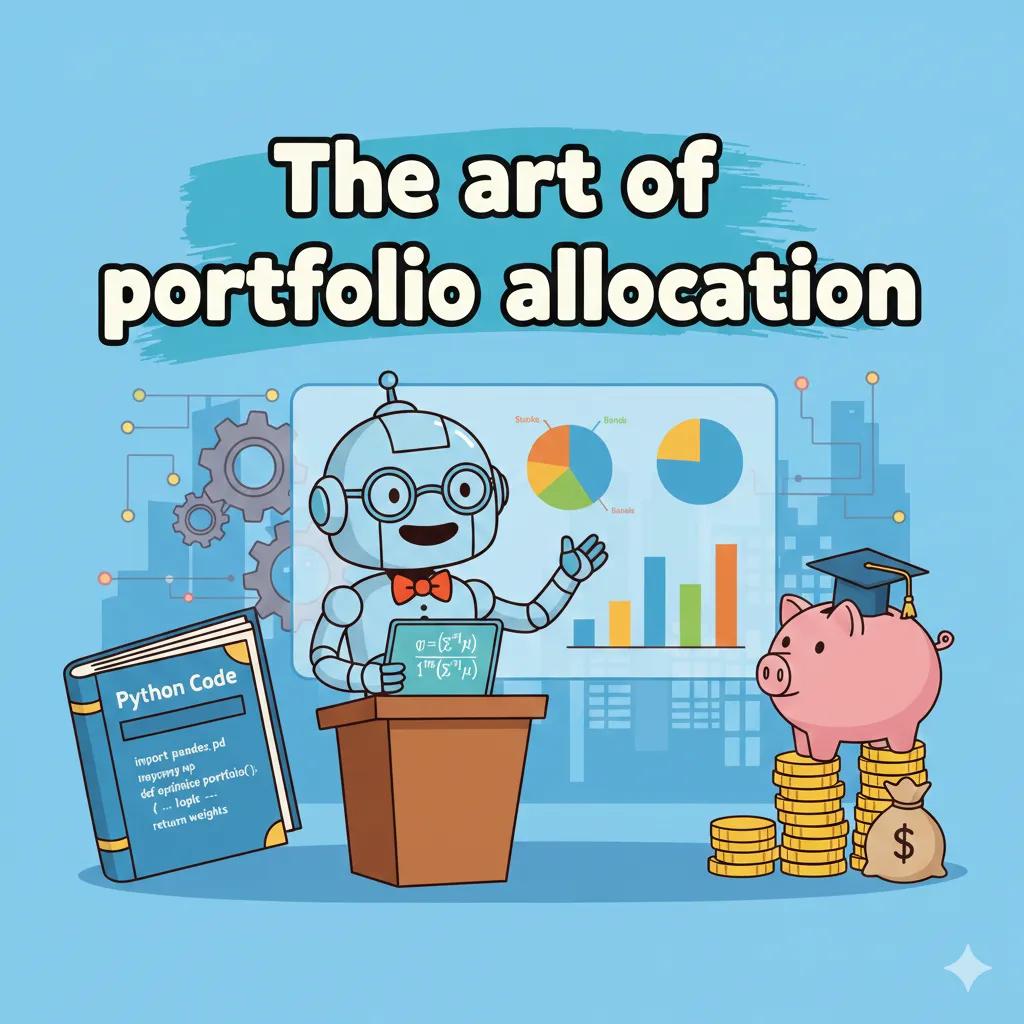 Robot explaining finance with statistics